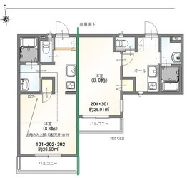 ラビエール戸田新曽Ａの物件間取画像